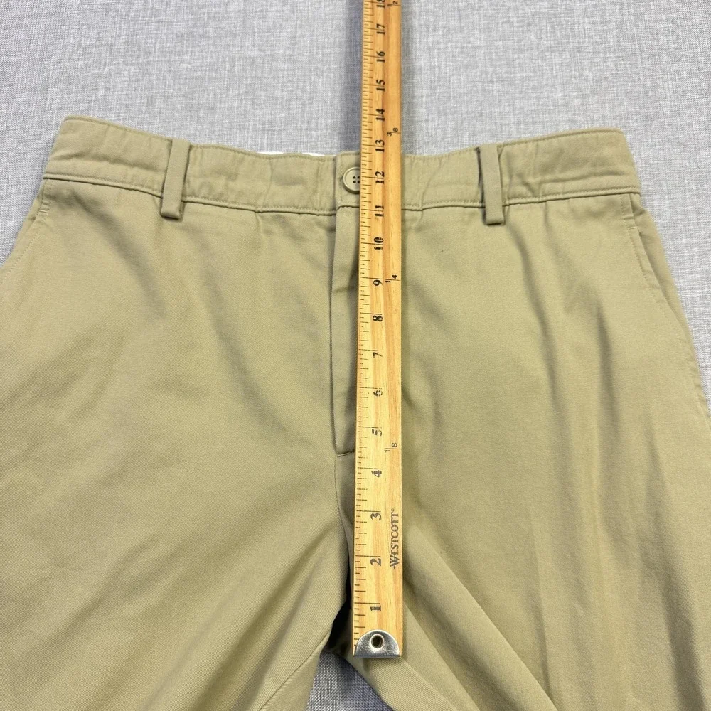 Burberry Uniform Chino Pants Mens 48x28 Beige Wide-Leg Canvas Pockets Flat Front
